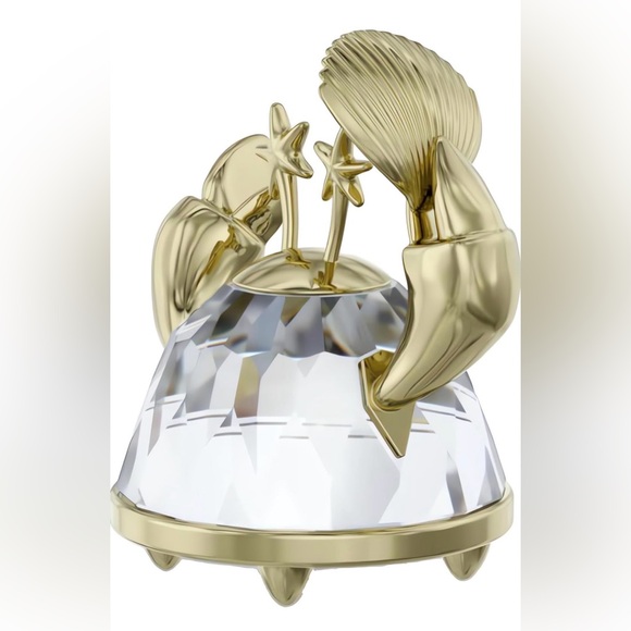Swarovski Gold and Clear Crystal Crab Figurine - Picture 4 of 14